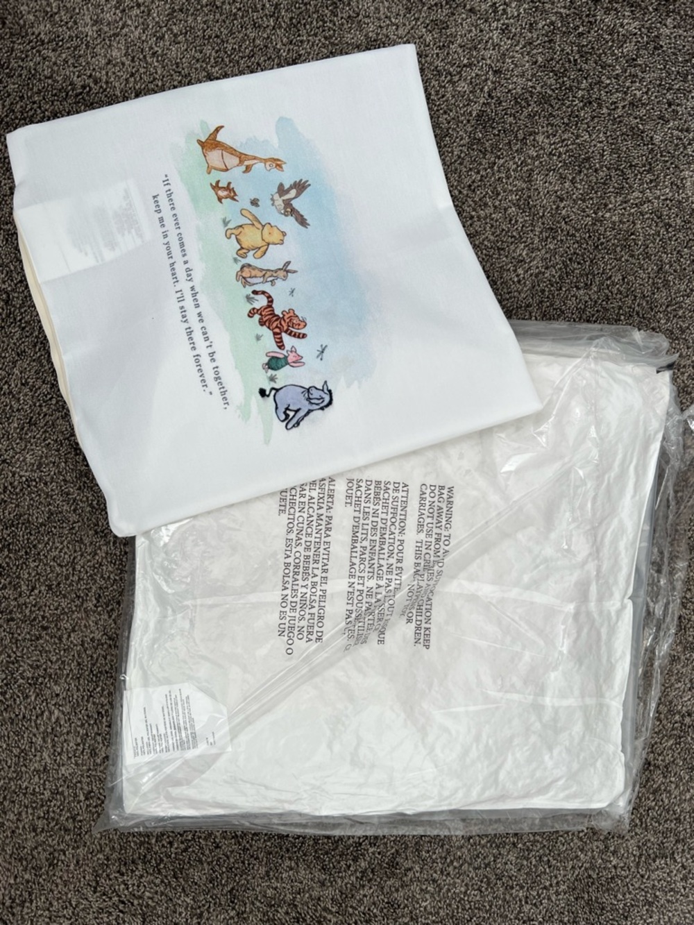Winnie the Pooh brand new throw pillows and covers x2